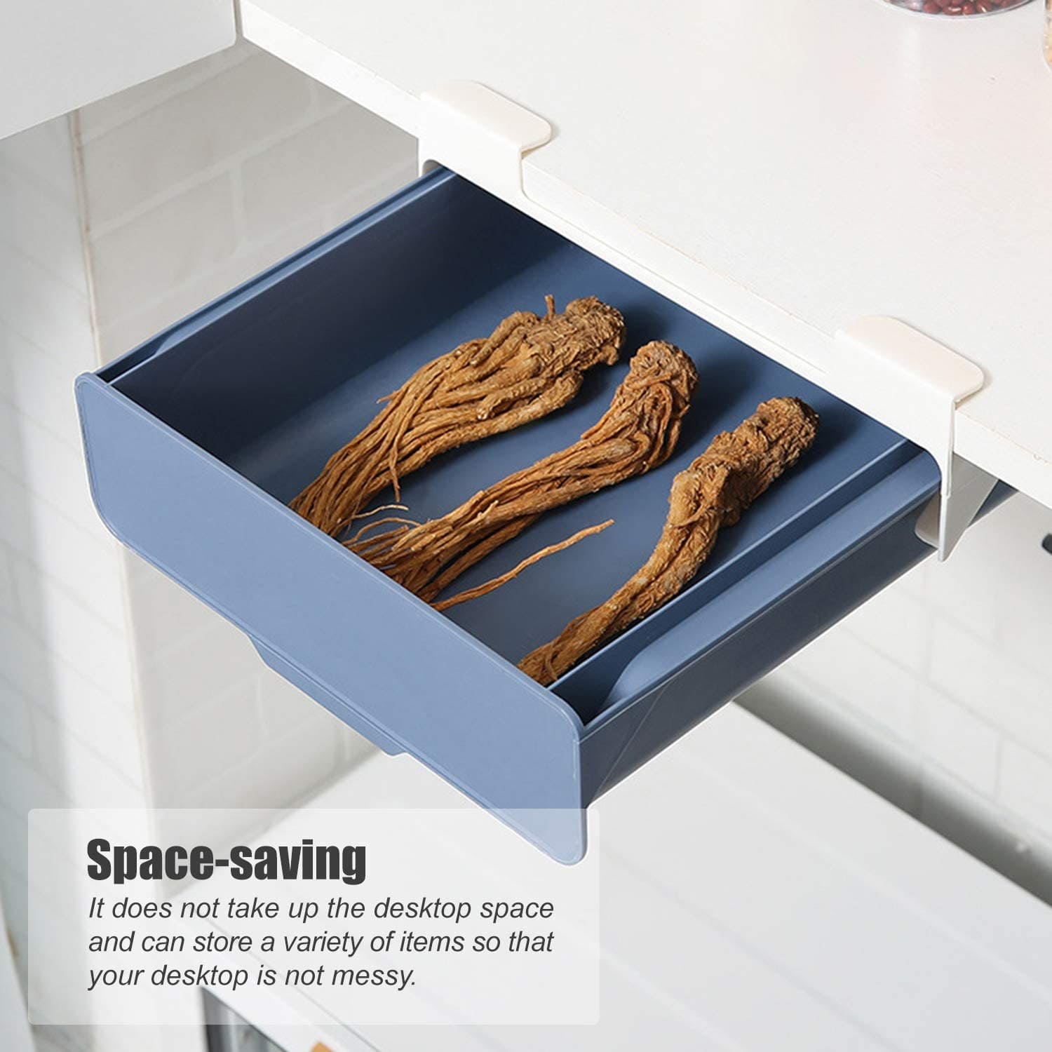Self-Adhesive Built-In Storage Drawer, Utensil Holder, Under Desk Hanging Storage Box Self-Adhesive Built-In Storage Drawer, Utensil Holder, Under Desk Hanging Storage Box